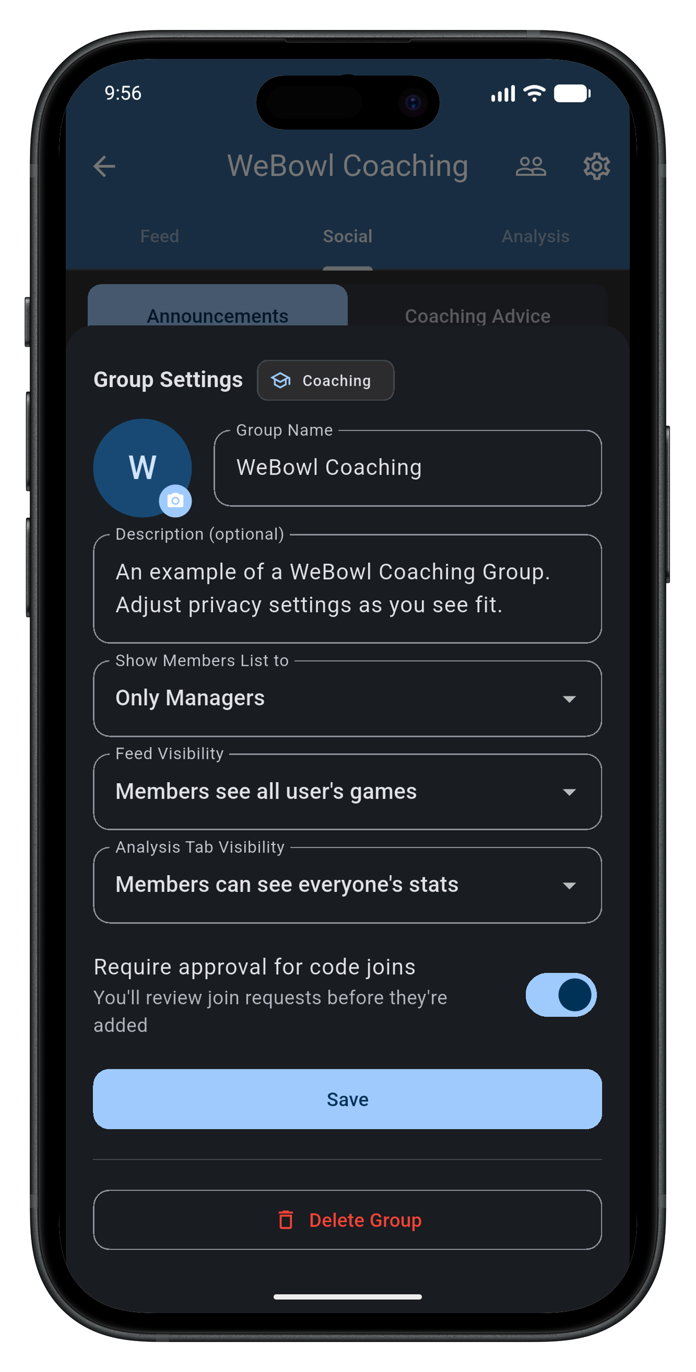 Manage Settings